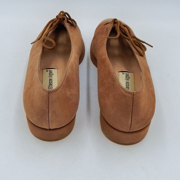 Etienne Aigner Womens Suede Flats Lace Up Casual Slip On Made In Spain Size 7 M - Picture 4 of 13